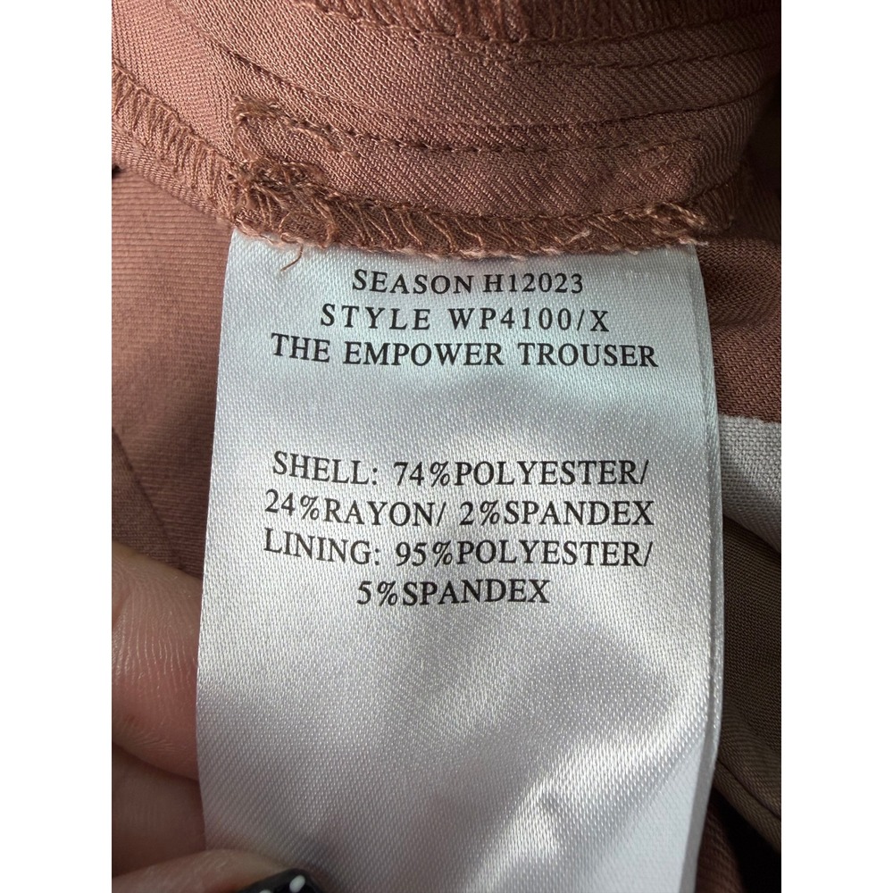 Wildfang Empower Trouser Womens Size 6 Rose Brown Tapered Straight Leg Workwear - Picture 8 of 10
